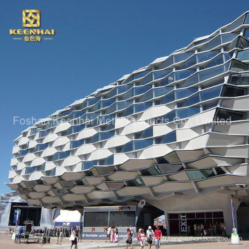 Artistic Exterior Metal Curtain Wall Panel Aluminum Facade (KH-CW-51)